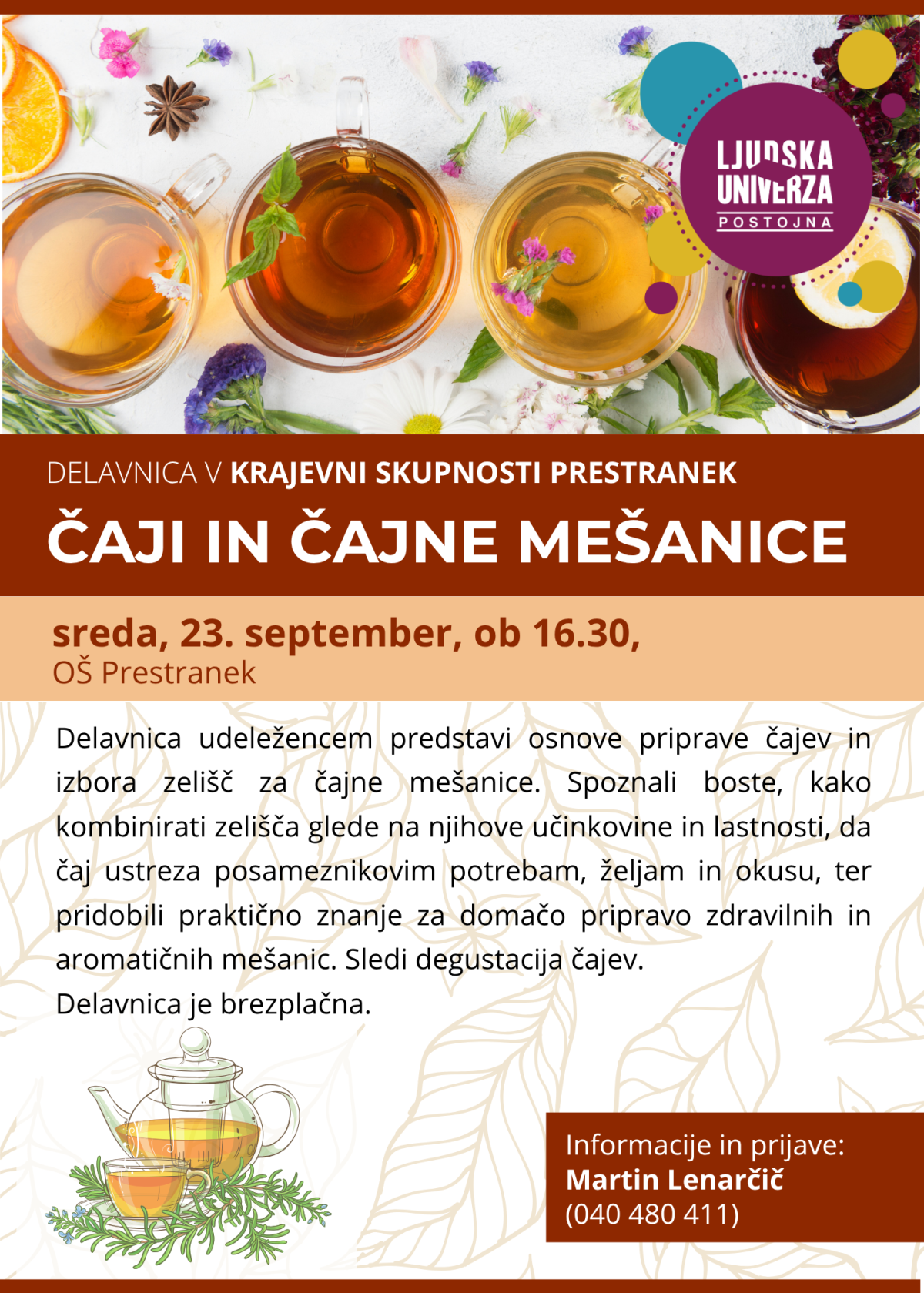 Čaji in čajne mešanice Prestranek